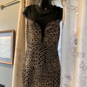 Beige and black dress size M